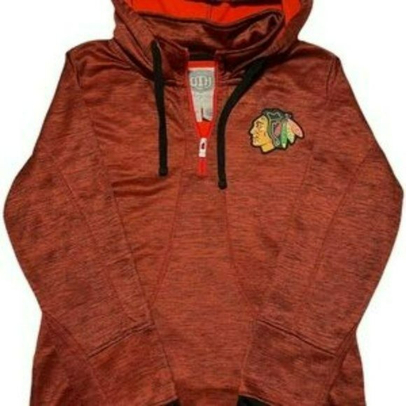 CHICAGO BLACKHAWKS 'Old Time Hockey' OTH Newbury Collection 1/4 Zip Hoodie - Picture 4 of 11